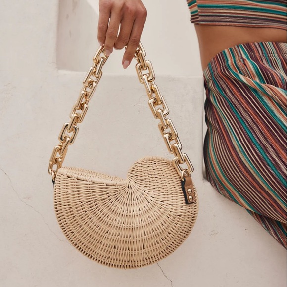 12th Tribe Handbags - |12th Tribe| Seashell Shore Straw Handbag